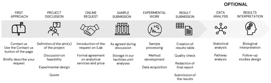 Process from initial contact to results.