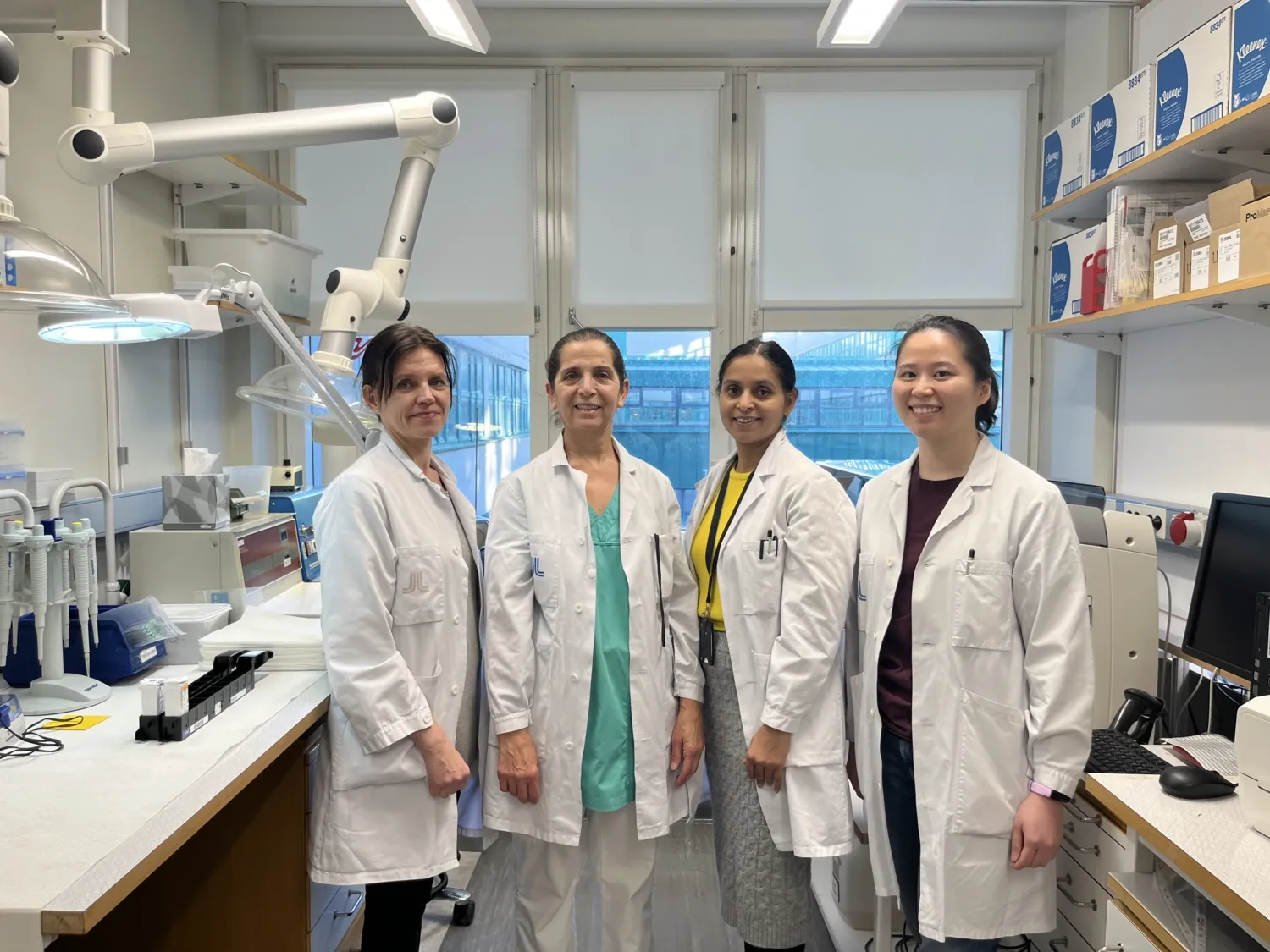 Group photo of Feno team: Tarja Schröder, Makbule Sagici, Poomy Pandey and Shea Nee Chew