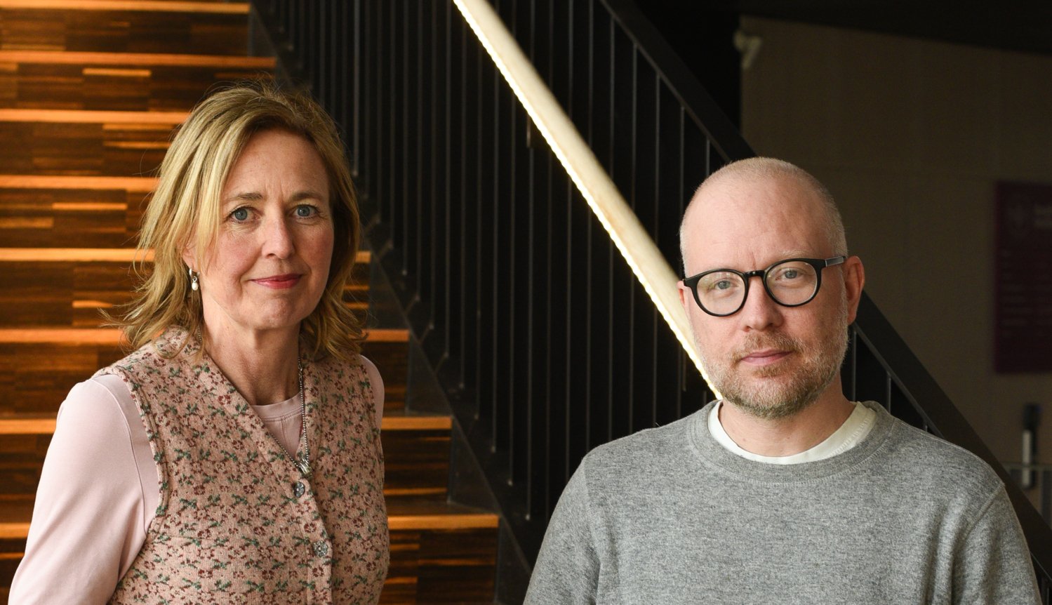 Porträtt av Cecilia Odlind och Johan Åhlén