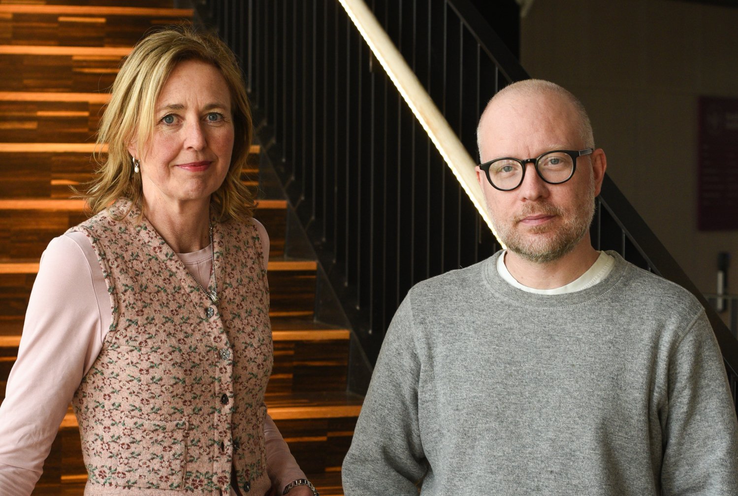 Porträtt av Cecilia Odlind och Johan Åhlén