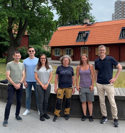 Klas G Wiman's research group consisting of six people.