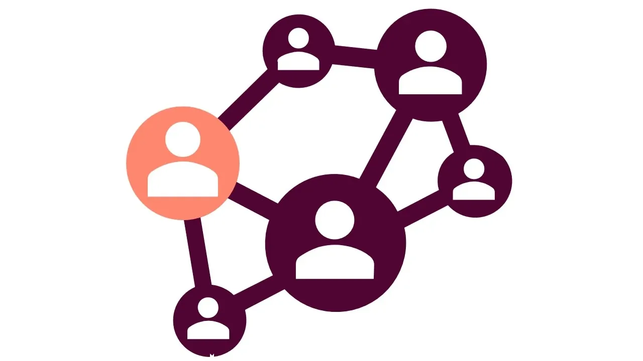 Icon of people connecting.
