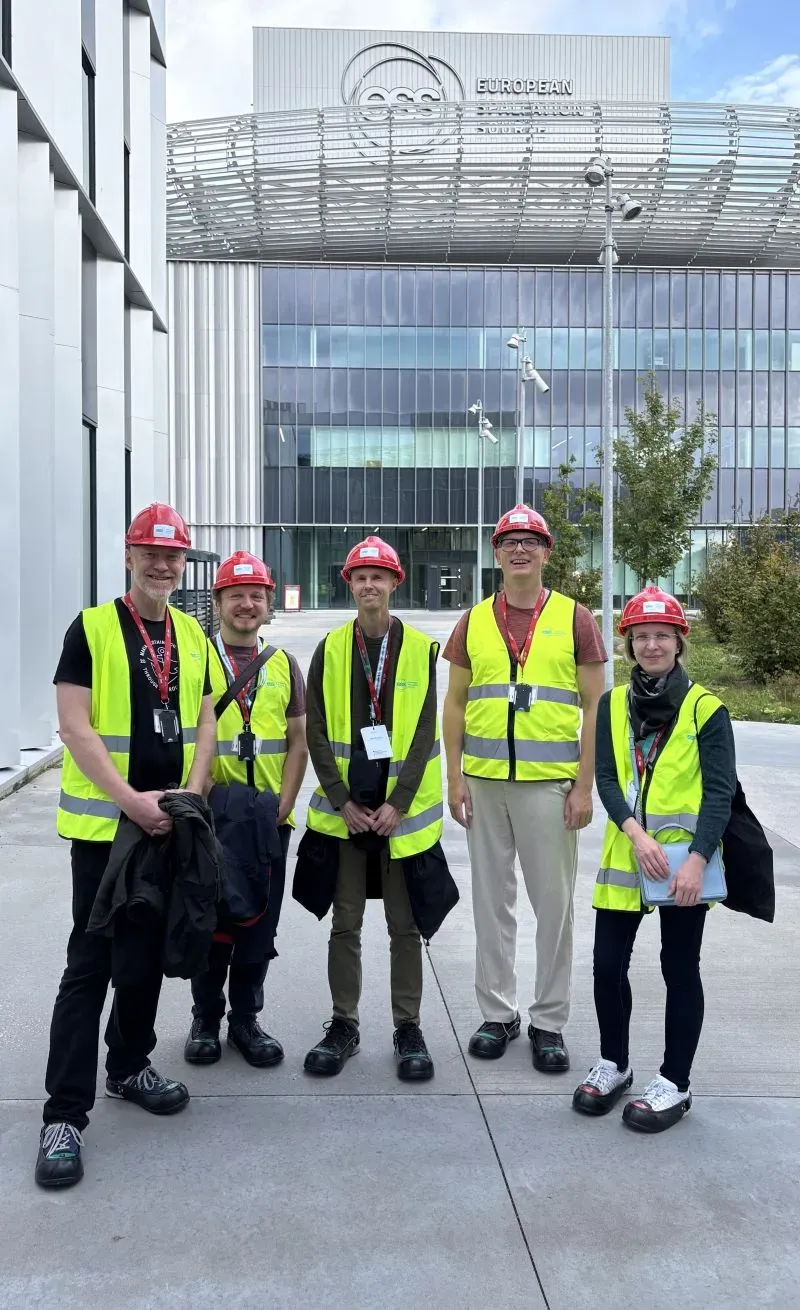PSF crew visiting the European Spallation Source (ESS) in Lund