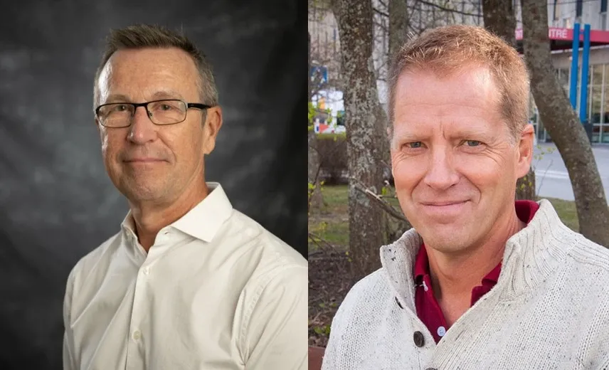 Två ihopklippta porträttfoton.