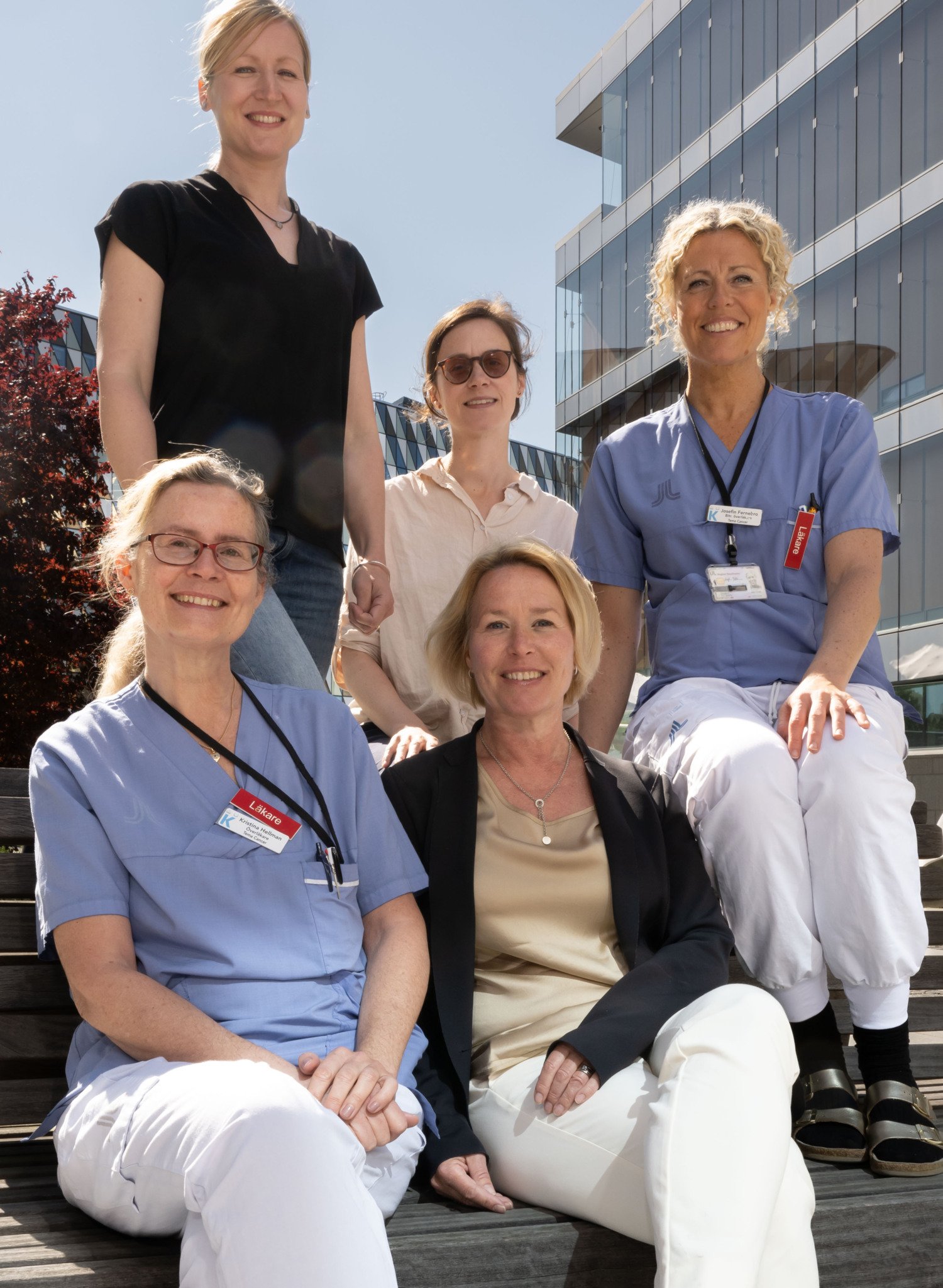 Group photo of Camilla Sköld, Josefin Severin Karlsson, Josefin Fernebro, Kristina Hellman and Hanna Dahlstrand.