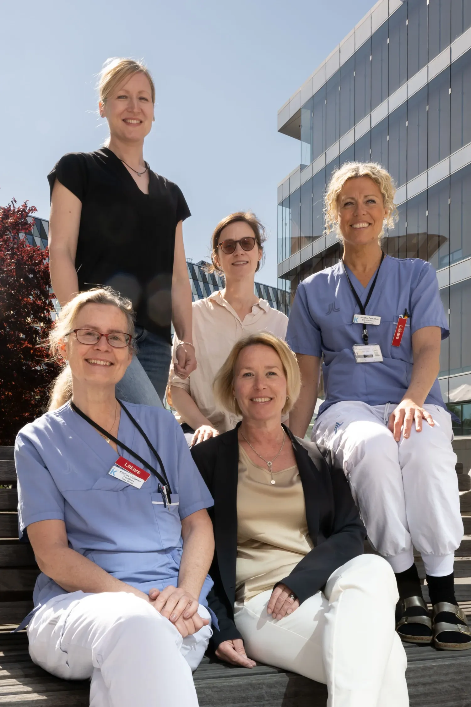 Group photo of Camilla Sköld, Josefin Severin Karlsson, Josefin Fernebro, Kristina Hellman and Hanna Dahlstrand.