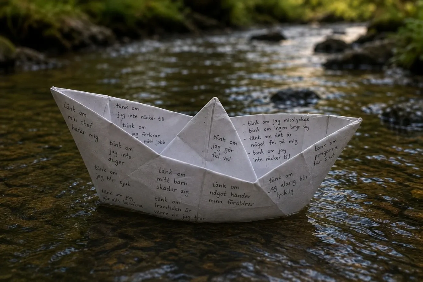 Origami pappersbåt