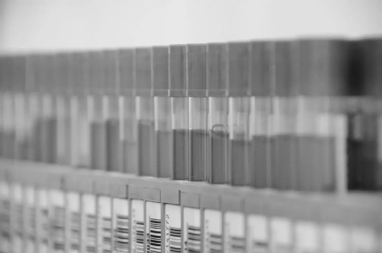 Tubes in racks at KI Biobank