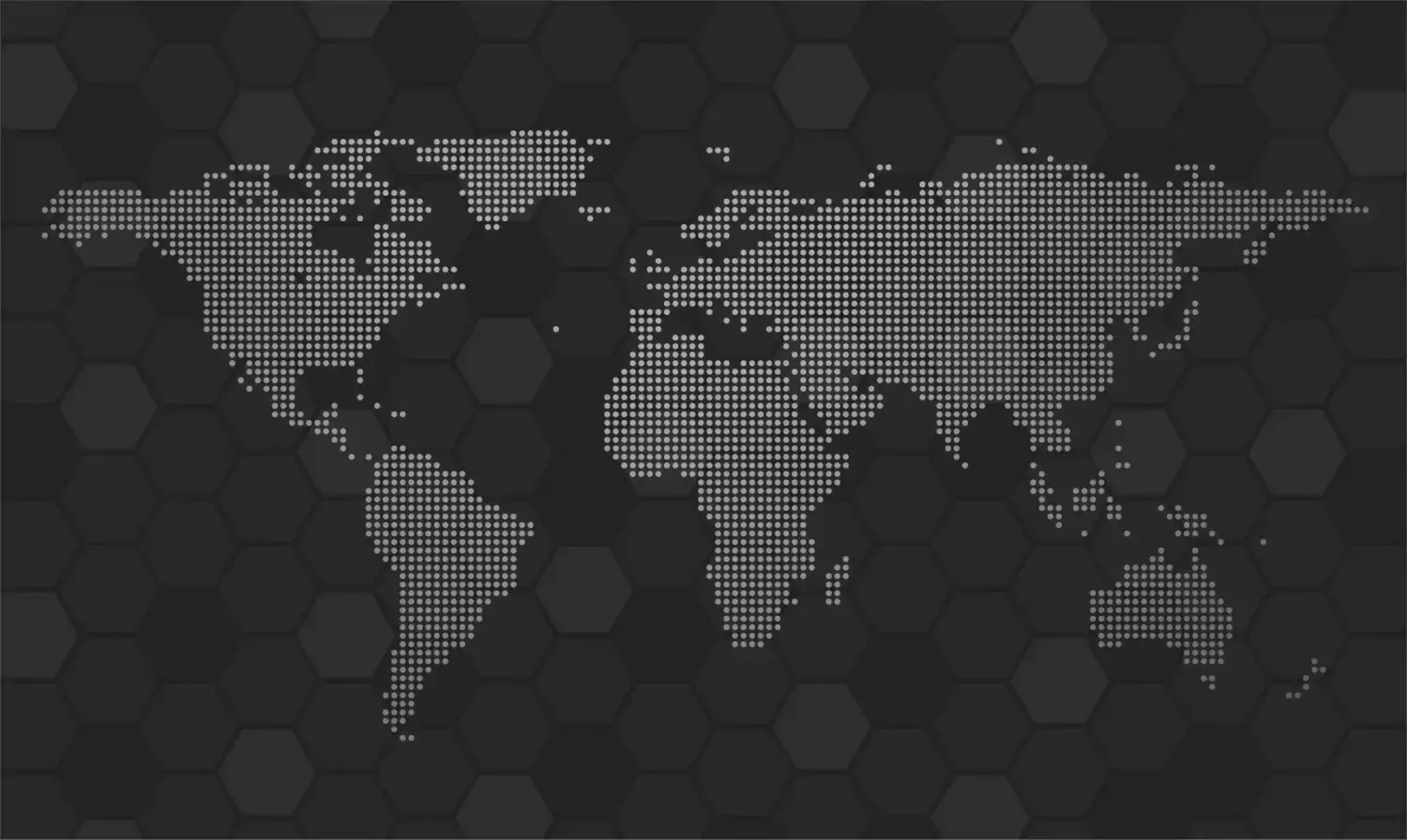 World map in blue with country outlines as circles