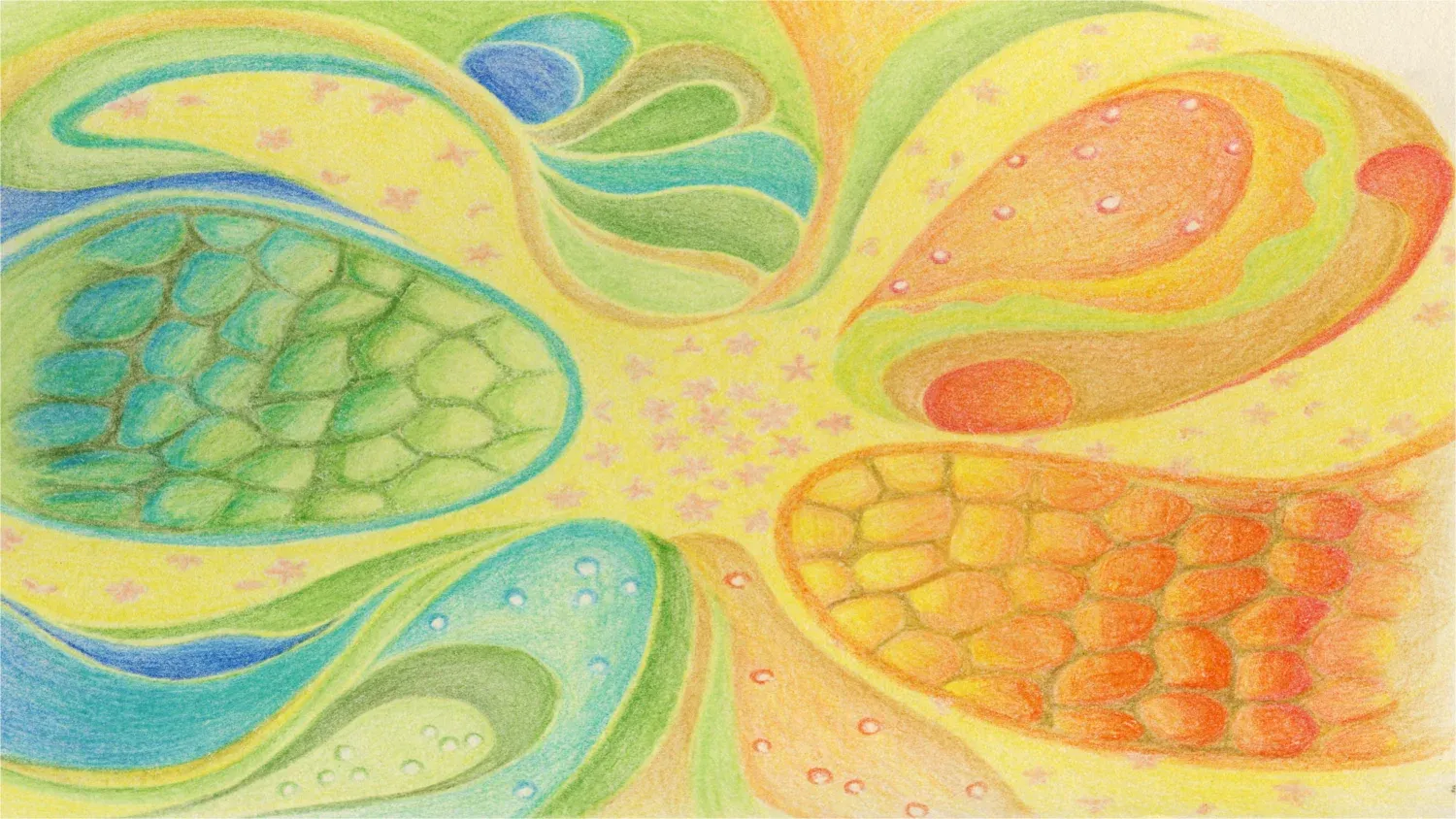 ett sår som en plats för förnyelse, där keratinocyter, immunceller och fibroblaster samverkar i en stillsam koreografi av reparation. Det hyllar hoppet och den tysta magin i läkning, där många små livsakter väver samman skadad vävnad till helhet igen.