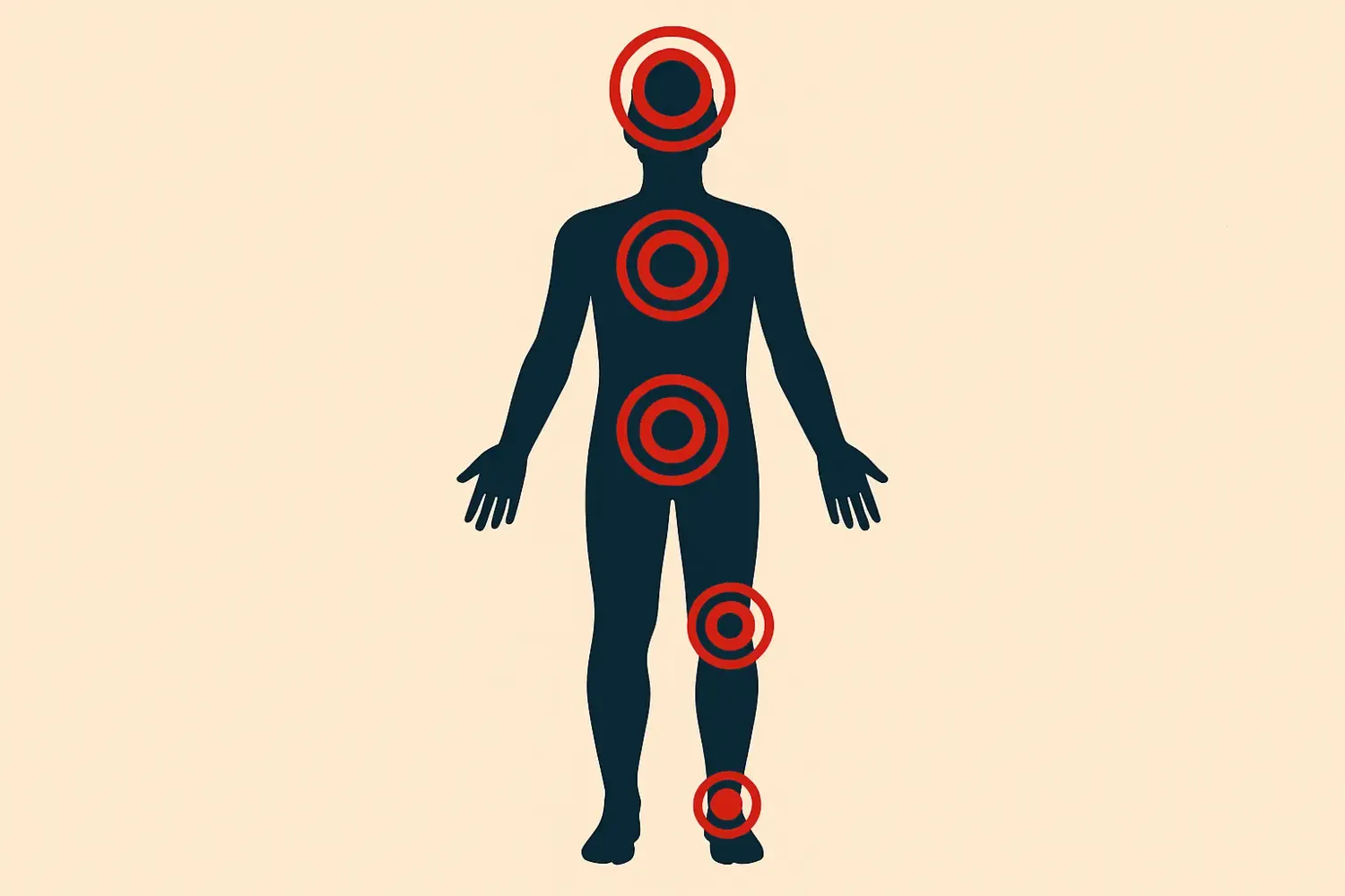 Illustration of pain in the body
