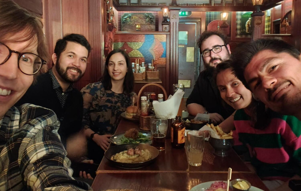 a group in a pub