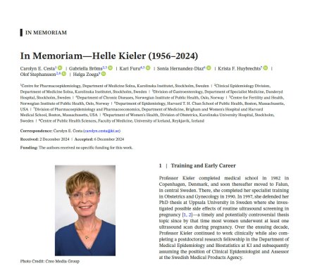 In Memoriam Helle Kieler
