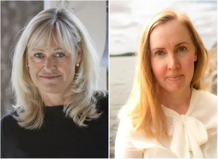 Ing-Mari Dohrn, docent (vänster) och Hanna Johansson, postdoktor (höger), avdelningen för fysioterapi, NVS.