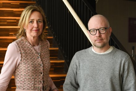 Porträtt av Cecilia Odlind och Johan Åhlén