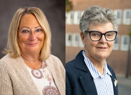 Ann Langius-Eklöf, professor vid avdelningen för omvårdnad NVS och Lena Nilsson-Wikmar, professor vid avdelningen för fysioterapi NVS.