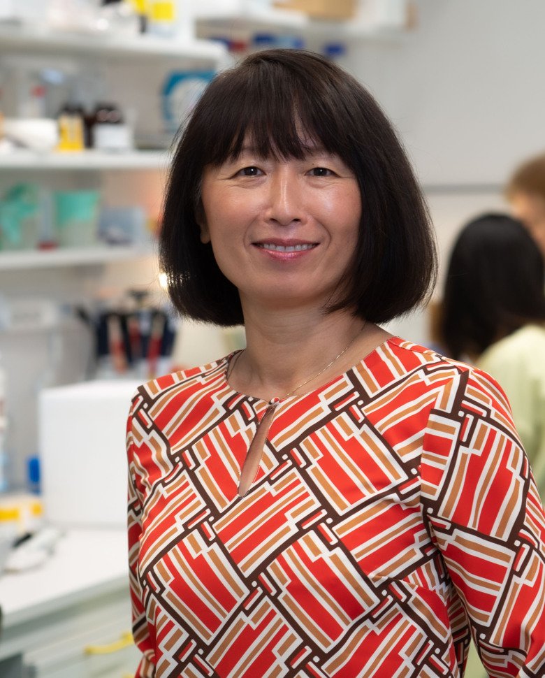 Margaret Sällberg Chen i labbet.