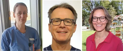 Portrait of three researchers at MMK